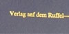 Verlag auf dem Ruffel
