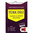 niversiteler in Trk Dili Yazl ve Szl Anlatm Yarg Yaynlar