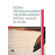 Eitim Programlarnn Gelitirilmesinde htiya Analizi El Kitab An Yaynclk