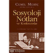 Sosyoloji Notlar ve Konferanslar letiim Yaynlar