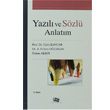 Yazl ve Szl Anlatm An Yaynclk
