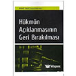 Hkmn Aklanmasnn Geri Braklmas Adalet Yaynevi