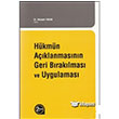 Hkmn Aklanmasnn Geri Braklmas ve Uygulanmas Adalet Yaynevi