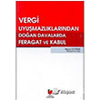 Vergi Uyumazlklarndan Doan Davalarda Feragat ve Kabul Adalet Yaynevi