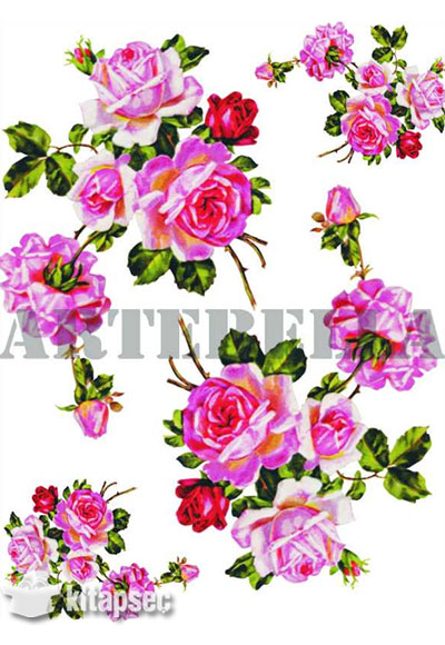 1259V Kk Kolay Transfer 17x24 cm Transfer Artebella (Ak Zeminde Uygulanr.)