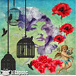 6009V MixArt Kolay Transfer 25x25 cm Artebella (Ak Zeminde Uygulanr)