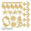 7328 Gold Kolay Transfer 16x16 cm Artebella