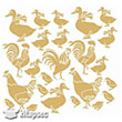 7322 Gold Kolay Transfer 16x16 cm Artebella