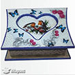Hediyelik Bitmi rn Muhabbet Kalp Ahap Kutu (23x17x8 cm (B070) Artebella