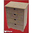 Ahap Mdf Bazal  Byk Kutu 21x14,5x30 cm AKT70 Artebella