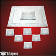 Cam Gz Tepsi Takm CT06 (40x30 Tepsi - 10x10 cm  6 adet ay taba - 13x10 ekerlik ) Artebella