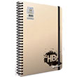 HB Spiralli PP Kapak A4 80 Yaprak Kareli Defter (6863) Gpta