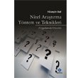 Nitel Aratrma Yntem ve Teknikleri Sentez Yaynlar