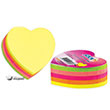 Neon Kalp ekilli  5 Renk 250 Yaprak Yapkanl Not Kad (21356) Gpta