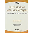 Uluslararas Almanca Yazma Alfa Yaynlar