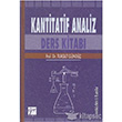 Kantitatif Analiz Ders Kitab Gazi Kitabevi