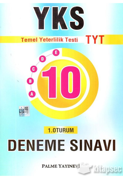 YKS TYT 1.Oturum 10 Deneme Sınavı Palme Yayınevi | 9786053559603