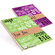 Doodles Kareli 100 Yaprak Spiral Kapakl Defter Keskin Color