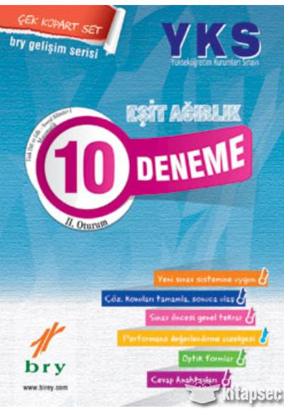 YKS Eşit Ağırlık 10 Deneme 2. Oturum Birey Yayınları | 9786059400527