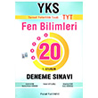YKS TYT 1. Oturum Fen Bilimleri 20 Deneme Snav Palme Yaynevi