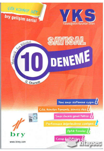 YKS 2. Oturum Sayısal 10 Deneme Birey Yayınları | 9786059400534