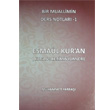 Esmal Kuran Bir Muallimin Ders Notlar 1 Aktif Yaynevi