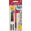 Tombow SH-300 Grip Mekanik Kurşun Kalem 0,7 mm Koyu Pembe Okul Seti GR83