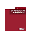 Roma Hukukunda Manus Kurumu Duygu Tahan Orhan On ki Levha Yaynlar