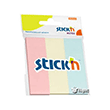 3 Pastel Renk Kat Ayra 50 Yaprak 76x25 Yapkanl Not Kad Gpta