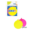 2 Neon Renk Yuvarlak Konuma Balonu 60 Yaprak 76x76 Yapkanl Not Kad (21137) Gpta