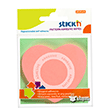 Ak Pembe Kalp ekilli 50 Yaprak 70x70 Yapkanl Not Kad (21545) Gpta