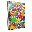 Monster Spiralli PP Kapak A4 100 Yaprak izgili Defter Gpta