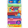 Macromax Clean ve Coloro 8`li Mikrofiber Bez