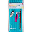 Tombow SH-300 Grip 0.7 Ulu Kalem + Silgi + U + Kalemlik Seti Bordo