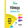 8. Snf Trke Yaprak Test Ankara Yaynclk