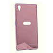 Aynal Bumper Sony Xperia Z5 Rose Gold Sert Kapak Zore