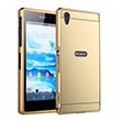 Aynal Bumper Sony Xperia Z5 Compact Gold Sert Kapak Zore