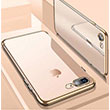 Glitter  Iphone 7 Plus-Iphone 8 Plus Gold Silikon Kapak Zore