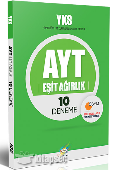 AYT Eşit Ağırlık 10 Deneme FDD Yayınları | 9786053215912