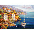 Sahilde Yelkenli 1000 li Puzzle 68x48 Keskin Color