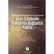 Eser Sahibinin Haklarna Balantl Haklar Vedat Kitaplk