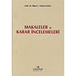 Makaleler ve Karar ncelemeleri Vedat Kitaplk