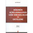 Hkmn Aklamasnn Geri Braklmas ve Erteleme Bilge Yaynevi
