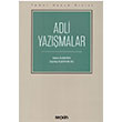Adli Yazmalar Sekin Yaynevi