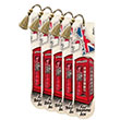 Ayra Red Telephone Box (5li Paket) Sanatsal Tasarm