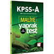 KPSS ve Tm Kurum Snavlar in Maliye ek Kopar Yaprak Test 657 Yaynlar