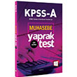 KPSS ve Tm Kurum Snavlar in Muhasebe ek Kopar Yaprak Test 657 Yaynlar