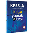 KPSS ve Tüm Kurum Sınavları İçin İktisat Çek Kopar Yaprak Test 657 Yayınları
