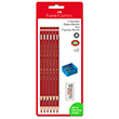 12`li Krmz Kopya Kalemi Silgi ve Kalemtra Hediyeli Faber Castell ADEL.1501410101
