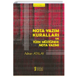 Nota Yazm Kurallar ve Trk Mziinde Nota Yazm Adnan Atalay Mzik Eitimi Yaynlar